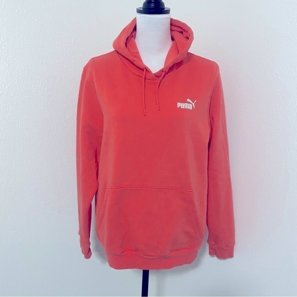 Puma Women's Embroidery Long Sleeve FL Hoodie Color Pink Size XL